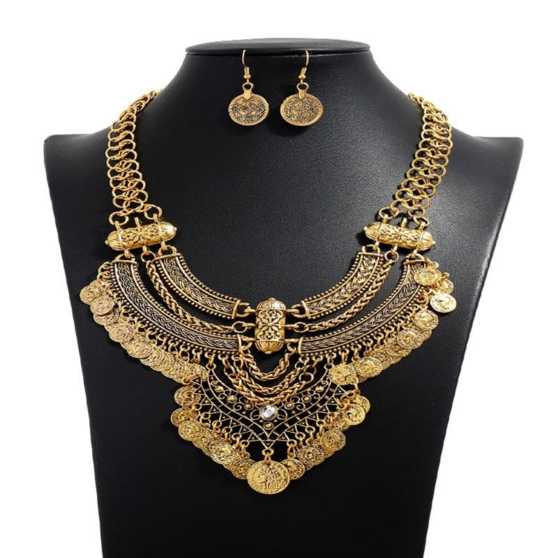 Lyhcside Fashion Bib Bohemian Statement Necklace Punk Ethnic Jewelry for Women - Image 3
